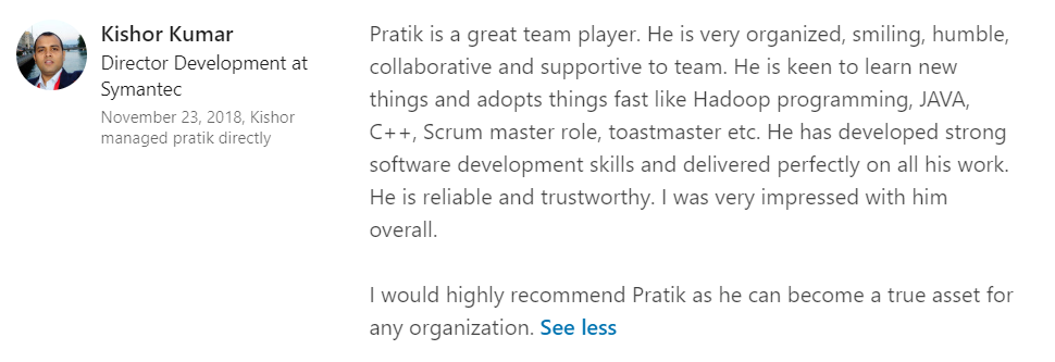 Pratik Vagyani's Manager